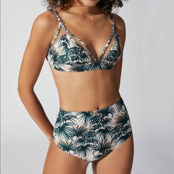 Anthropologie Other - PatBO Palm Print Bikini (S top/M bottoms)